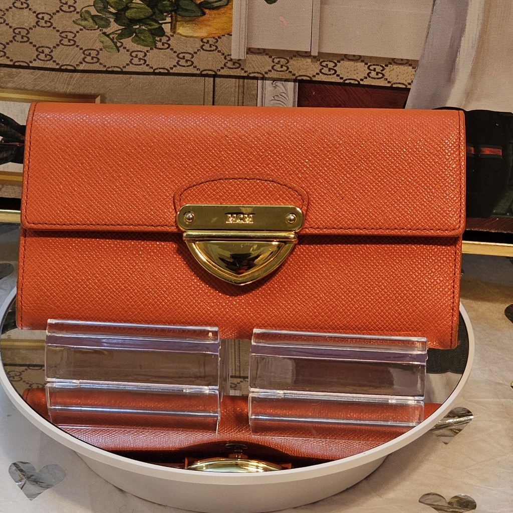 Mcm Orange Women's Wallet